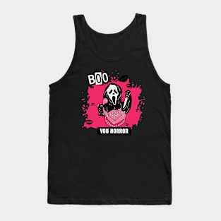 Boo you horror funny ghost face halloween Tank Top